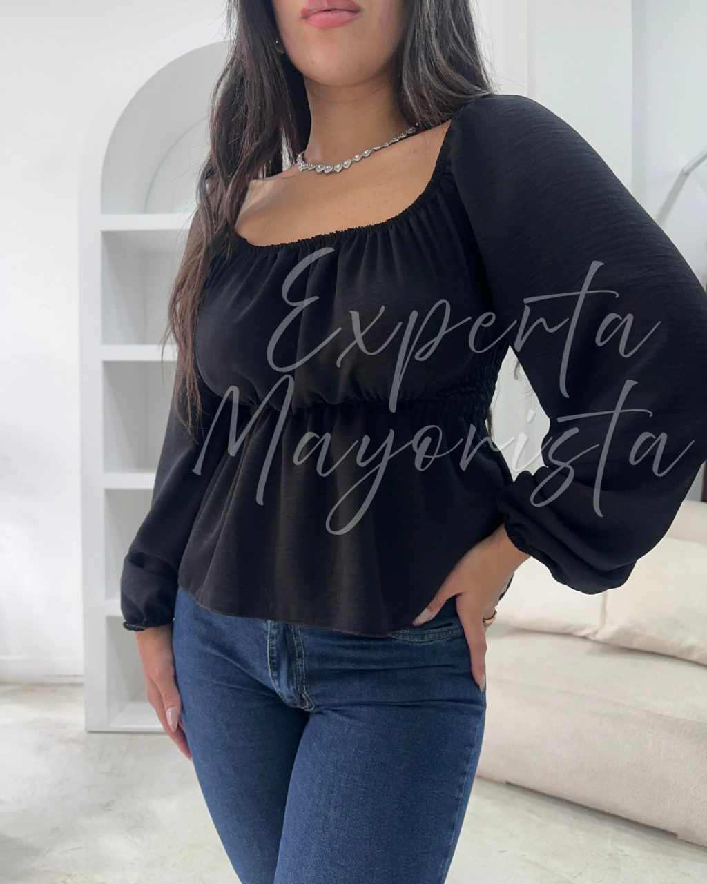 INICIO campera polar crop negro