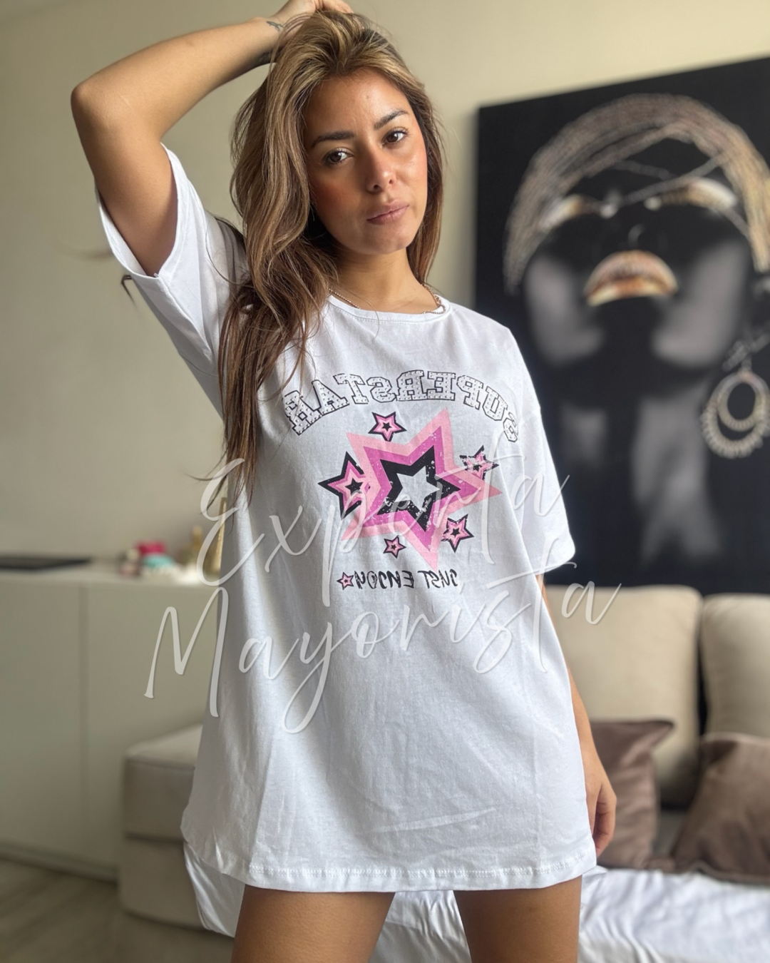 remeron con estampado & strass