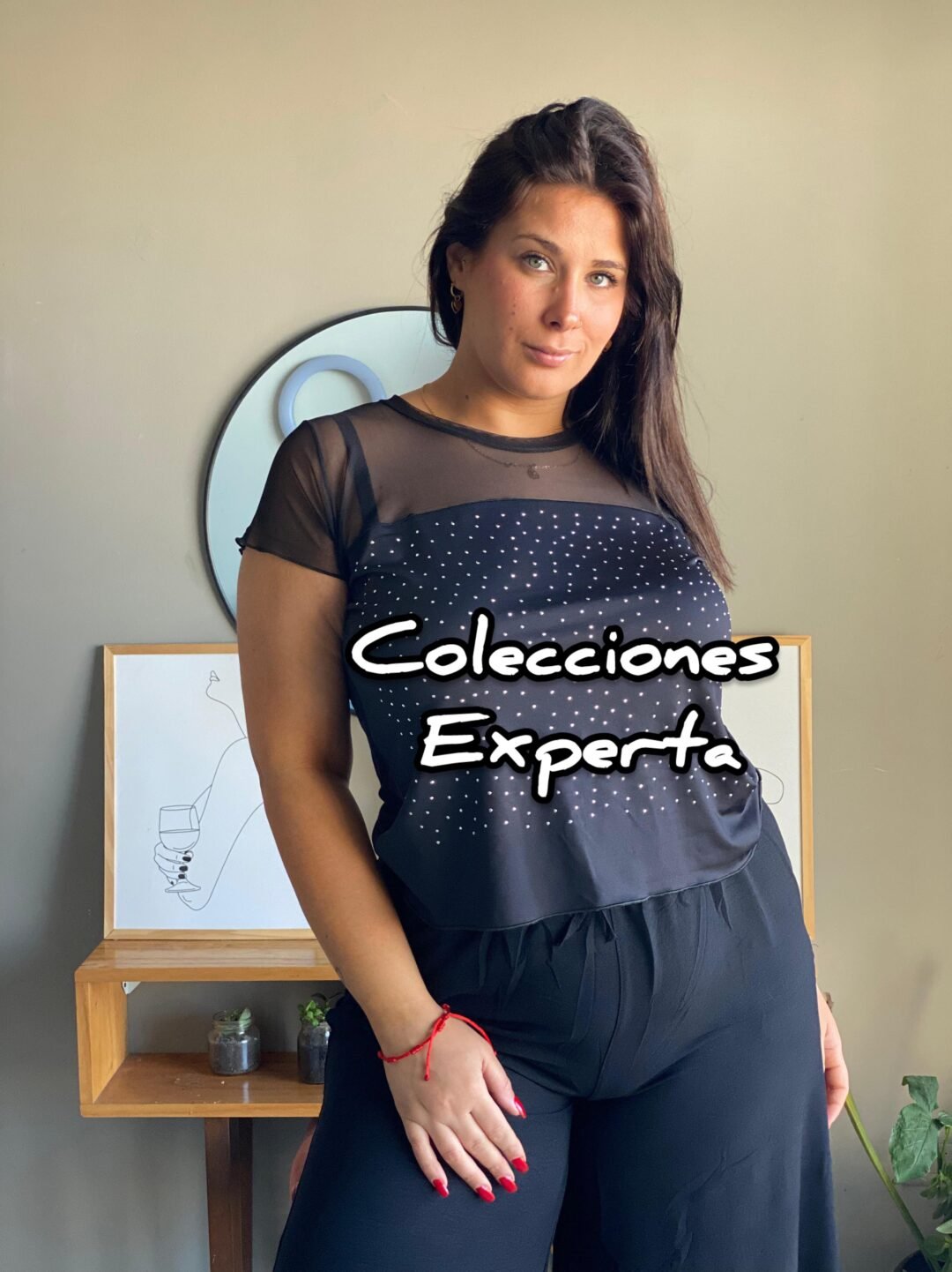 remera lycra con tul & strass curvy